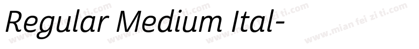 Regular Medium Ital字体转换